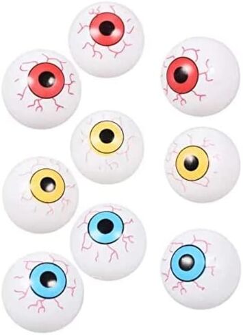 TDSTbrier Eyeball ping Pong Balls for Halloween or Table Tennis Total of 12 for Kids Bulk for Crafts Plastic Fake Props with Bonus TDST Kupiga Kelele, Red Blue Yellow, (dths2021) in Saudi Arabia