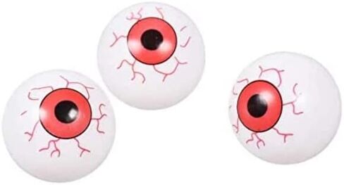 TDSTbrier Eyeball ping Pong Balls for Halloween or Table Tennis Total of 12 for Kids Bulk for Crafts Plastic Fake Props with Bonus TDST Kupiga Kelele, Red Blue Yellow, (dths2021) in Saudi Arabia