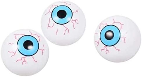 TDSTbrier Eyeball ping Pong Balls for Halloween or Table Tennis Total of 12 for Kids Bulk for Crafts Plastic Fake Props with Bonus TDST Kupiga Kelele, Red Blue Yellow, (dths2021) in Saudi Arabia