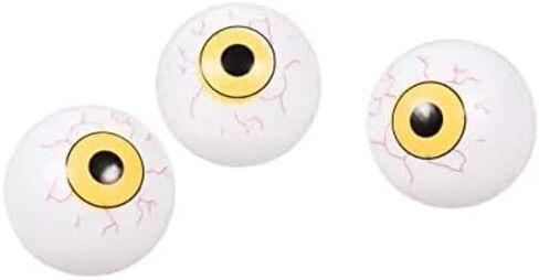 TDSTbrier Eyeball ping Pong Balls for Halloween or Table Tennis Total of 12 for Kids Bulk for Crafts Plastic Fake Props with Bonus TDST Kupiga Kelele, Red Blue Yellow, (dths2021) in Saudi Arabia