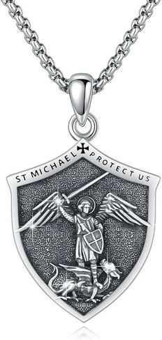 YueYuan Jesus Necklace for Men 925 Sterling Silver Blue Opal Jesus Pendant Christian Jewelry Religious Gifts for Father's Day Graduation in Kuwait