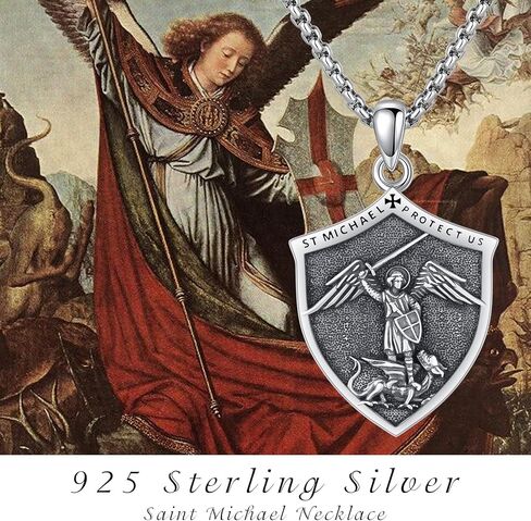 YueYuan Jesus Necklace for Men 925 Sterling Silver Blue Opal Jesus Pendant Christian Jewelry Religious Gifts for Father's Day Graduation in Kuwait