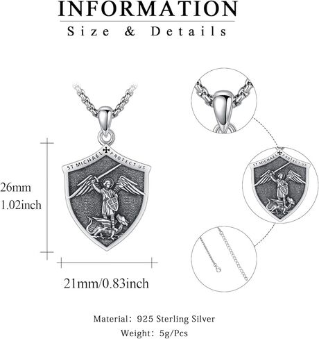 YueYuan Jesus Necklace for Men 925 Sterling Silver Blue Opal Jesus Pendant Christian Jewelry Religious Gifts for Father's Day Graduation in Kuwait