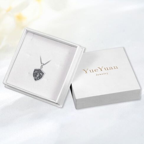 YueYuan Jesus Necklace for Men 925 Sterling Silver Blue Opal Jesus Pendant Christian Jewelry Religious Gifts for Father's Day Graduation in Kuwait