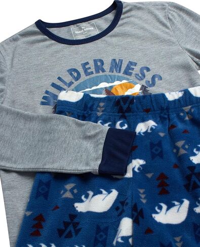 Eddie Bauer Boys 'Pajama Set - 4 قطعة مطابقة لفات بيجاما بيجاما وسروال بيجاما للأولاد (الأحجام: XS -L) in Saudi Arabia