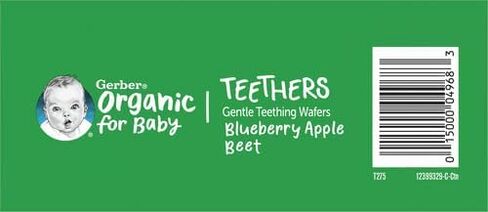 Gerber 2nd Foods Organic for Baby Teethers, Blueberry Apple Beet, 1.7 oz Box (12 Pack) in Kuwait
