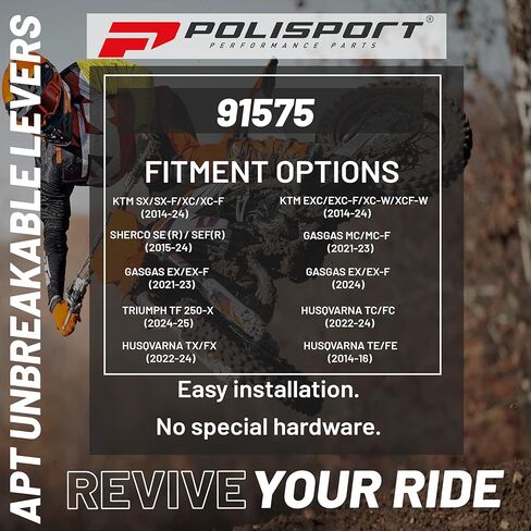 Polisport APT Unbreakable Brake/Clutch Levers Kit – Fits KTM, Husqvarna, GasGas, Sherco, Triumph MX/Enduro Motorcycles (2014–2026) – Durable Composite, OEM Shape, Easy Install – Black in Kuwait