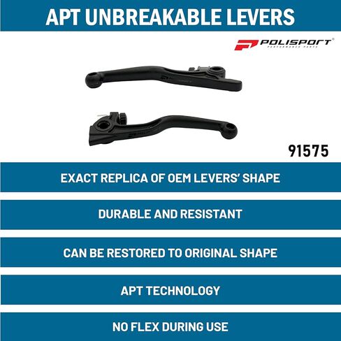Polisport APT Unbreakable Brake/Clutch Levers Kit – Fits KTM, Husqvarna, GasGas, Sherco, Triumph MX/Enduro Motorcycles (2014–2026) – Durable Composite, OEM Shape, Easy Install – Black in Kuwait