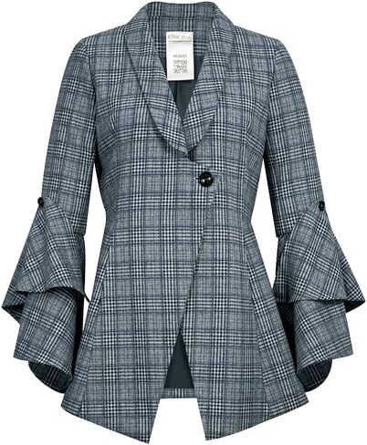 CHIC STAR Womens Wool Plaid Jacket in Saudi Arabia