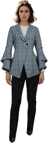 CHIC STAR Womens Wool Plaid Jacket in Saudi Arabia