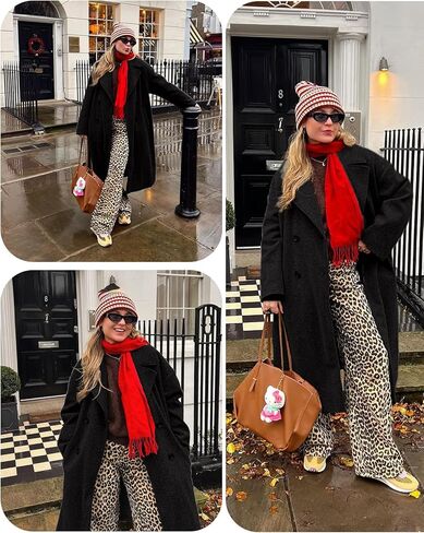 شييفا المرأة الطويلة معطف الصوف الشتاء من شتاء طية صدر السترة مزدوجة الصدر معطف خندق البازلاء مع جيوب in Kuwait