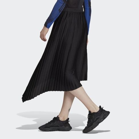 adidas Blue Version Pleated Asymmetric Skirt Women's, Black, Size S in Saudi Arabia