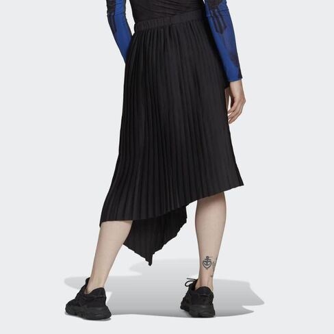 adidas Blue Version Pleated Asymmetric Skirt Women's, Black, Size S in Saudi Arabia
