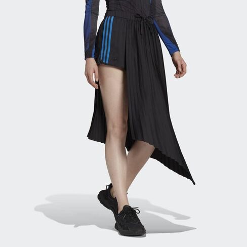 adidas Blue Version Pleated Asymmetric Skirt Women's, Black, Size S in Saudi Arabia
