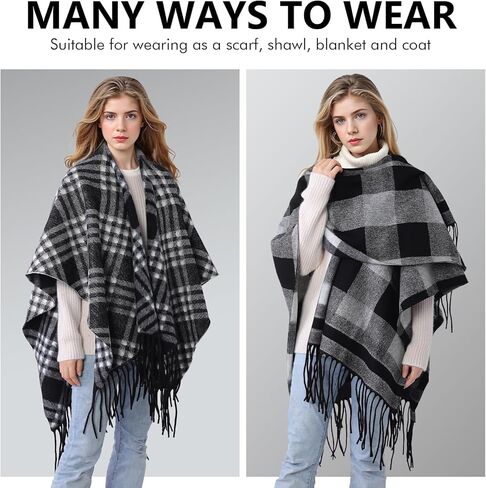 Premillow Shawl Wraps for Women, Open Front Cape Ponchos for Women, Oversized Womens Poncho Shaw for Spring Fall Winter in Saudi Arabia