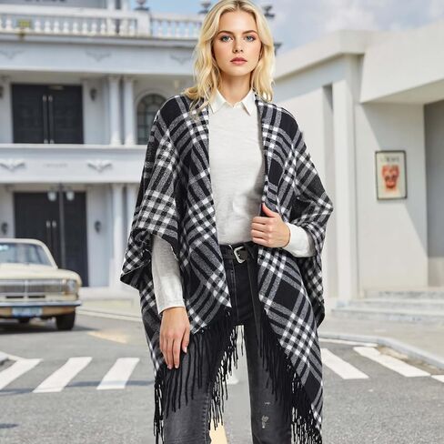 Premillow Shawl Wraps for Women, Open Front Cape Ponchos for Women, Oversized Womens Poncho Shaw for Spring Fall Winter in Saudi Arabia