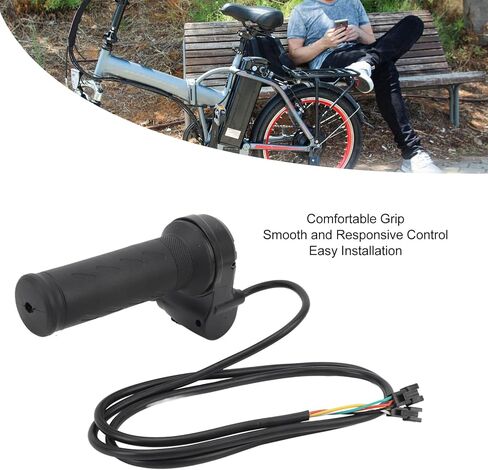 قبضة تويست تويست تويستل من أجل Ebike ، مقاوم لخانق Ebike Universal من 3 دن مع مفتاحين ، قبضة خنق الدراجة الكهربائية لترقية إكسسوارات سكوتر كهربائية Universal Voltage in Kuwait