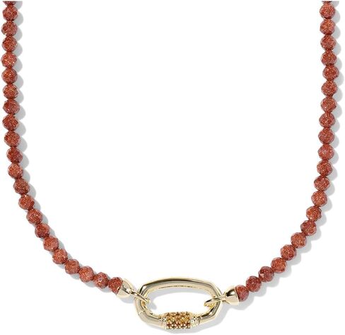 Kendra Scott ، قلادة ستراند ، Emery ، قلادة ، Gold Orange Goldstone ، مقاس واحد in Saudi Arabia