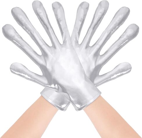 1 Pair Shiny Metallic Gloves Alien Gloves Halloween Costume for Women and Girls Halloween Cosplay Party in Kuwait