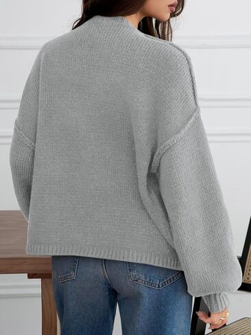 Saodimallsu Womens Oversized Cardigans Button Up Long Lantern Sleeve Chunky Knit Casual Soft Fall Sweater Coats in Saudi Arabia