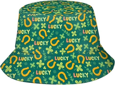 Shamrock St. Patricks Day Bucket Hat for Women Men Clover Hats Outdoor Travel Beach Hiking Fisherman Caps in Saudi Arabia
