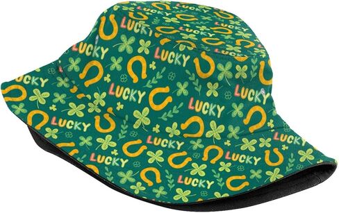 Shamrock St. Patricks Day Bucket Hat for Women Men Clover Hats Outdoor Travel Beach Hiking Fisherman Caps in Saudi Arabia