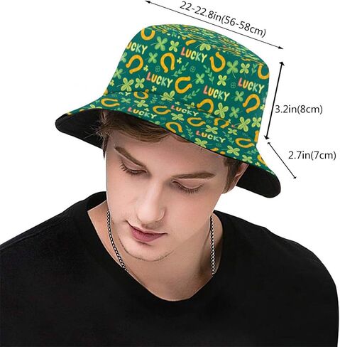 Shamrock St. Patricks Day Bucket Hat for Women Men Clover Hats Outdoor Travel Beach Hiking Fisherman Caps in Saudi Arabia