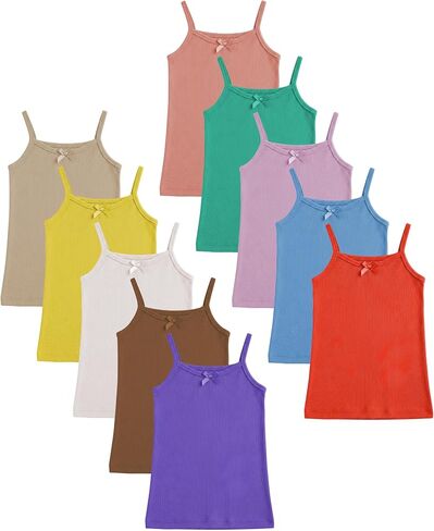 أندرو سكوت جيرلز 100 ٪ دبابات القطن Camisole | قمم كامي | حزم وألوان متعددة in Saudi Arabia