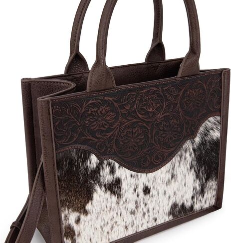 Western Tote Bag Hair On Cowhide Floral Tooled handbag in Saudi Arabia