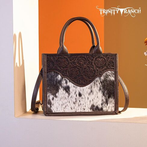 Western Tote Bag Hair On Cowhide Floral Tooled handbag in Saudi Arabia