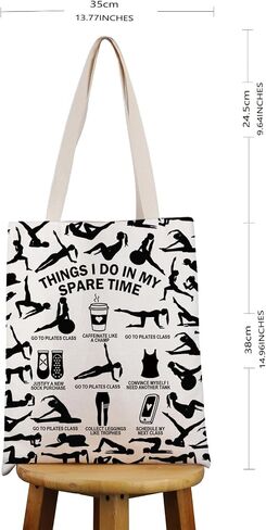 VAMSII Pilates Teacher Appreciation Gift Pilates Time Tote Bag Pilates Instructor Handbag Pilates Merch in Saudi Arabia