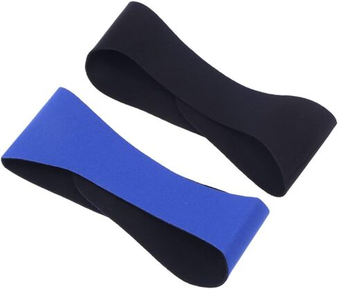 Vicasky 2pcs قابلة للتعديل مقاوم للماء عقال السباحة للأطفال والبالغين حجم الشعر المرن للغطس واليوغا الأسود والأزرق الداكن in Kuwait