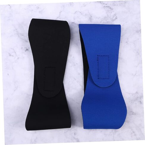 Vicasky 2pcs قابلة للتعديل مقاوم للماء عقال السباحة للأطفال والبالغين حجم الشعر المرن للغطس واليوغا الأسود والأزرق الداكن in Kuwait