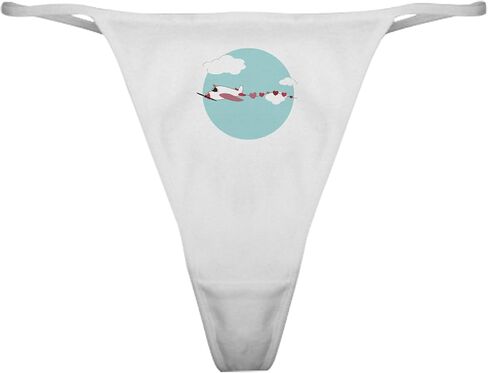 Cafepress Airplane Red Heart Classic Thong Intonder ، سراويل داخلية للسيدات in Kuwait