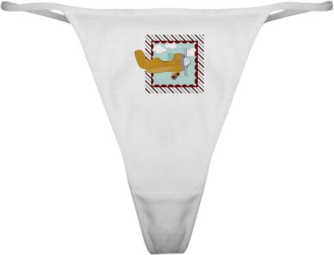 Cafepress Airplane Red Heart Classic Thong Intonder ، سراويل داخلية للسيدات in Kuwait