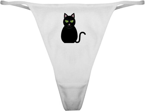 CafePress Halloween Black Cat Classic Thong Underwear, Womens Panties in Saudi Arabia