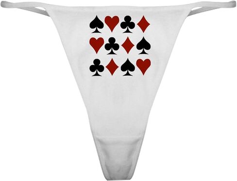 CafePress Playing Card Symbols Classic Thong Underwear, Womens Panties in Saudi Arabia