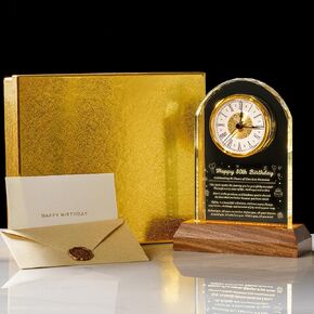 80th Birthday Clock Gifts for Women and Men – Gift for 80 Year Old Mom, Dad, Grandma, or Grandpa with Wooden LED Light Base – Birthday Present Ideas for Her or Him with Gift Box Battery Not Included in Saudi Arabia