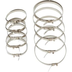 10pcs لمجموعة CV Boot Clamp Kit ، الفولاذ المقاوم للصدأ قابل للتعديل لمجموعة أدوات مشبك محور CV Boot Clamp (5pcs صغيرة 10 بوصات*6 مم+ 5pcs كبيرة 19 بوصة*6 مم) in Kuwait