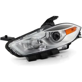 for Dodge for Dart/GT/Limited/SE/SXT 13-16 w/Chrome Bezel Headlights Headlamps Driver Side Factory-Headlight Style Heavy Duty Polycarbonate-Lens in Saudi Arabia