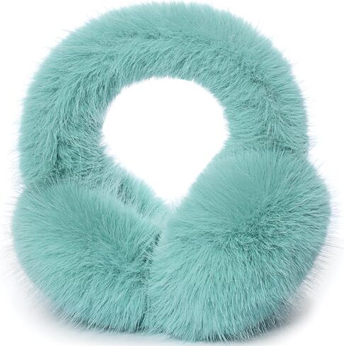 Winter Ear muffs for Women Girls, Fluffy Ear Warmer with Thick Faux Ear Covers, Foldable for Convenience! in Saudi Arabia