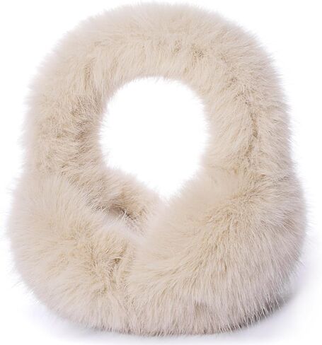 Winter Ear muffs for Women Girls, Fluffy Ear Warmer with Thick Faux Ear Covers, Foldable for Convenience! in Saudi Arabia