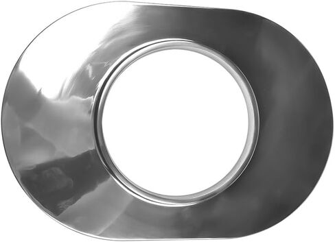 GELUOXI 12" Oval Half Finned Air Cleaner Assy Polished Aluminum Replacement for Chevy Ford 5 1/8'' Diameter in Saudi Arabia
