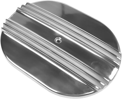 GELUOXI 12" Oval Half Finned Air Cleaner Assy Polished Aluminum Replacement for Chevy Ford 5 1/8'' Diameter in Saudi Arabia