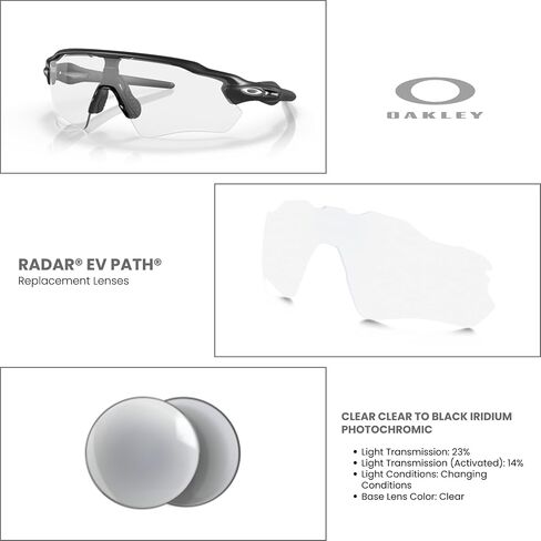 Oakley Original Radar EV Path OO9208 00005938 Clear to Black Iridium photochromic Lenses for Gen for Women+ Bundle Microfiber Pouch in Saudi Arabia