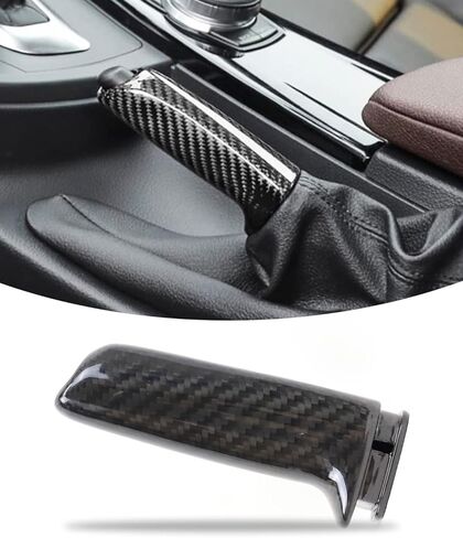 غطاء مقبض غطاء السيارة لغطاء السيارة لـ BMW F30 F10 F25 E90 ، غطاء فرامل يدوي ألياف الكربون لـ BMW 3 5 Series (True Carbon) in Kuwait