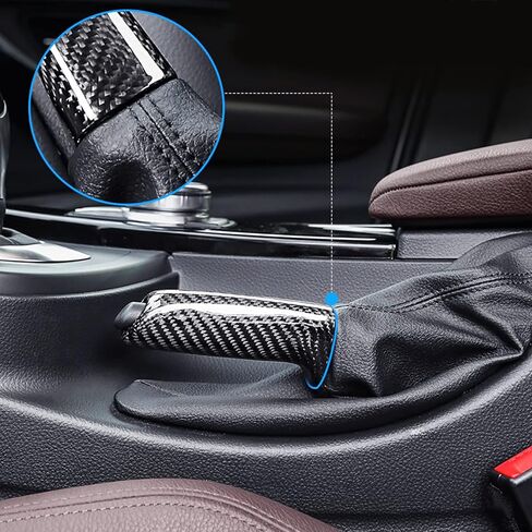 غطاء مقبض غطاء السيارة لغطاء السيارة لـ BMW F30 F10 F25 E90 ، غطاء فرامل يدوي ألياف الكربون لـ BMW 3 5 Series (True Carbon) in Kuwait