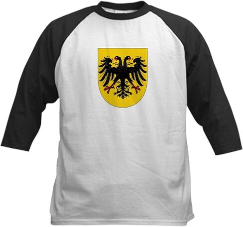 Cafepress الإمبراطورية الرومانية المقدسة بعد 1368 الأطفال البيسبول جيرسي جيرسي كوتون بيسبول جيرسي ، 3/4 قميص راجلان. in Saudi Arabia