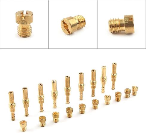 20PCS Carburetor Main Jet Kit لـ PWK Keihin Oko CVK PWM Type ، 10 PCS Main Jet 100-140،10 PCS in Kuwait