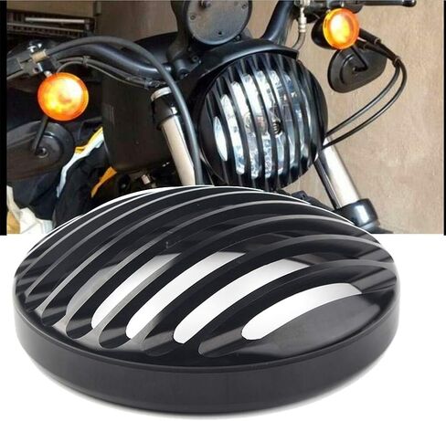 SIKUAI Motorcycle Headlight Protection Protector Guard Front Lamp Cover For Harley For Sportster XL 1200 883 2004-2014, Black in Saudi Arabia